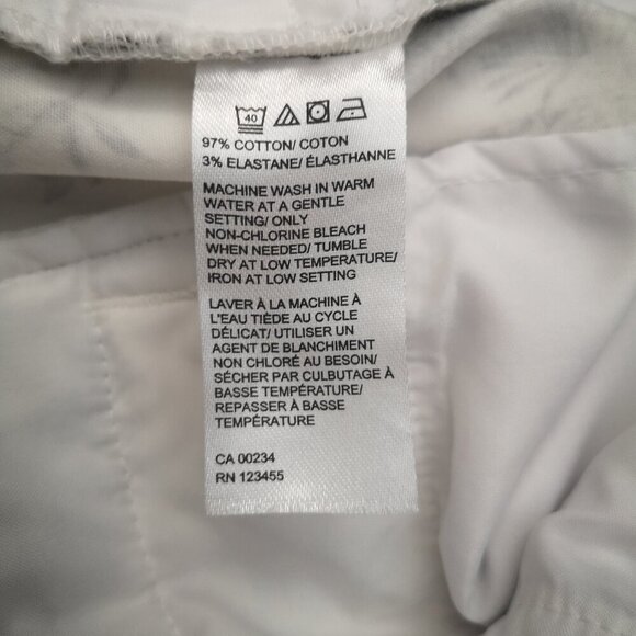 CORE Life Ladies Size 16 Grey & White Tree Pattern Casual Pants - Picture 4 of 9